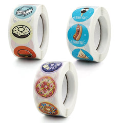 10 PCS Thank You Round Sealing Sticker Handicraft Decoration Bakery Cake Packaging Label, A-409, A-410, A-411