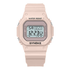 SYNOKE 9620 Couple Sports Plastic Strap Electronic Watch, Broth Green, Teenage Pink, Cool Black, Angel White, Transparent White, Transparent Black, Transparent Pink, Transparent Coffee