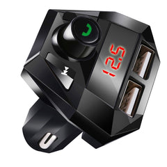 G18 Car Bluetooth Hands-Free MP3 Player Dual USB Bluetooth Charge FM Transmitter Bluetooth Receiver, G18