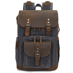 K-86 Casual Shoulder Camera Bag Contrast Waterproof Batik Canvas Single Digital Camera Photo Backpack, Yellow, Khaki, Gray, Green