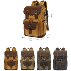 K-86 Casual Shoulder Camera Bag Contrast Waterproof Batik Canvas Single Digital Camera Photo Backpack, Yellow, Khaki, Gray, Green