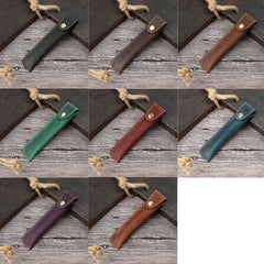 Pen Bag Personality Retro Pure Handmade First Layer Leather Pen Case Protective Cover, Mad Horse Skin Black, Mad Horse Skin Coffee, Mad Horse Skin Brown, Mad Horse Skin Green, Mad Horse Skin Wine Red, Mad Horse Skin  Blue, Mad Horse Skin Purple        ...