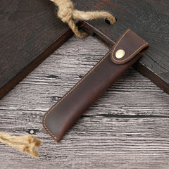 Pen Bag Personality Retro Pure Handmade First Layer Leather Pen Case Protective Cover, Mad Horse Skin Black, Mad Horse Skin Coffee, Mad Horse Skin Brown, Mad Horse Skin Green, Mad Horse Skin Wine Red, Mad Horse Skin  Blue, Mad Horse Skin Purple        ...