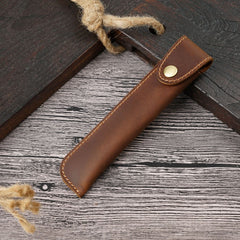 Pen Bag Personality Retro Pure Handmade First Layer Leather Pen Case Protective Cover, Mad Horse Skin Black, Mad Horse Skin Coffee, Mad Horse Skin Brown, Mad Horse Skin Green, Mad Horse Skin Wine Red, Mad Horse Skin  Blue, Mad Horse Skin Purple        ...