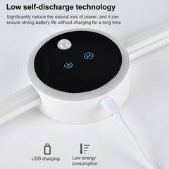 DMK-025 Smart Cabinet Lamp Kitchen Mirror Front Light, Touch + Human Body Induction, Hand Scan Timing, Hand Sweep Clock