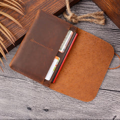 Crazy Horse Skin  Passport Bag Document Holder Retro Boarding Pass Wallet Card Holder, Brown, Black, Ink Green, Wine Red, Blue, Coffee