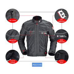 GHOST RACING GR-Y05 Motorcycle Cycling Cloth Men Knight Racing Jacket Keep Warm Anti-Fall Locomotive Off-Road Suit, M, XL
