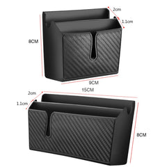 DM-020 Car Sticky Carbon Fiber Storage Bag Car Mobile Phone Storage Box Small, Small, Large