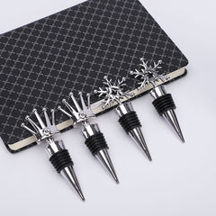 10 PCS Fresh-Keeping Sealed Red Wine Cork Champagne Stopper, Champagne Stopper(Snowflake), Champagne Stopper(Crown)