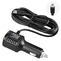H519 Car Charger Driving Recorder Power Cord Dual USB With Display Charging Line, Specification:, Mini Straight, Mini Right Elbow