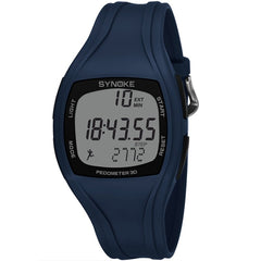 SYNOKE 9105 Multifunctional Sports Time Record Waterproof Pedometer Electronic Watch, Army Green, Gray, Navy Blue, Black, White