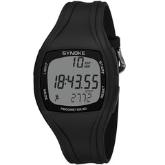 SYNOKE 9105 Multifunctional Sports Time Record Waterproof Pedometer Electronic Watch, Army Green, Gray, Navy Blue, Black, White