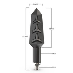 1 Pair VS6-6 Motorcycle LED Steering Tail Lamp 12V Flow Water Light Turn Lamp, VS6-6