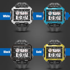 SYNOKE 6861 Outdoor Luminous Waterproof Multi-Function Square Large Screen Display Sports Electronic Watch, TBD0601628701E, TBD0601628701B, TBD0601628701C, TBD0601628701D, TBD0601628701A