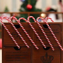 6 PCS / Pack Christmas Decorations Christmas Candy Cane Christmas Tree Ornaments, Candy Cane