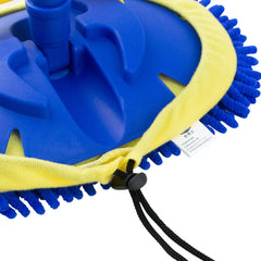 Chenille Water Brush Telescopic Rotary Roller Brush Cleaning Mop, Rotary Royal Blue