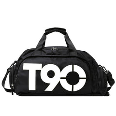 Sports Fitness Bag Large Capacity Luggage Bag Dry Wet Separation With Shoes Position Hand-Held Backpack Travel Bag, Pink White, Pink Yellow, Black and White, Black Yellow, Blue and White, Blue Yellow, Deep Blue White, Dark Blue Yellow, Red White       ...