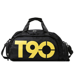 Sports Fitness Bag Large Capacity Luggage Bag Dry Wet Separation With Shoes Position Hand-Held Backpack Travel Bag, Pink White, Pink Yellow, Black and White, Black Yellow, Blue and White, Blue Yellow, Deep Blue White, Dark Blue Yellow, Red White       ...
