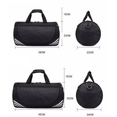 Leisure Sports Fitness Bag Men And Women One-Shoulder Diagonal Portable Cylindrical Travel Bag, Large, Small
