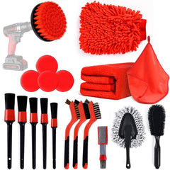 Car Wash Cleaning Brush Electric Drill Brush Head Cleaning Brush Tire Cleaning Brush, 19 in 1