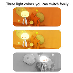 H10 Smart Silicone Sensor Night Light Jellyfish Shape Eye Protection Sleep Light, Spec:, 1200mAh