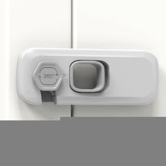 Children Anti-pinch Hand-opening Door Safety Lock, Light Gray, Green