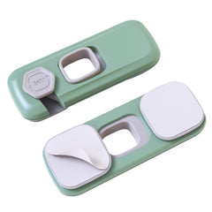 Children Anti-pinch Hand-opening Door Safety Lock, Light Gray, Green