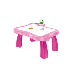 Children Multifunctional Projection Painting Toy Writing Board, wthout Watercolor Pen, Style:, Giraffe Yellow, Blue (No Projection), Pink (No Projection), Giraffe Pink, Dinosaur Blue, Dinosaur Pink