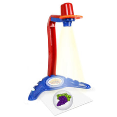 Children Multifunctional Writing Drawing Board Projection Lamp, without Watercolor Pen, Blue, Red