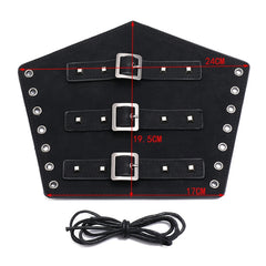 P01994 Men Leather Bracer Personality Punk Riding Arm Guard, Geometry Rivet