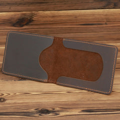 1063 Leather Driving License Holder Retro Wallet, Navy Blue, Dark Brown, Yellow Brown, Red Brown
