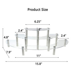 3-Layer Acrylic Cake Display Stand Cosmetic Display Stand, 2 PCS