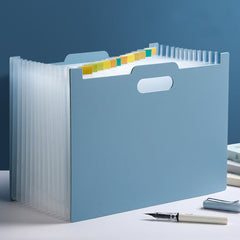 Deli  A4 Vertical Organ Bag Can Hold Test Papers And Organize Folders, Dark Blue, Light Blue, Light Green, Light Pink, Light Grey