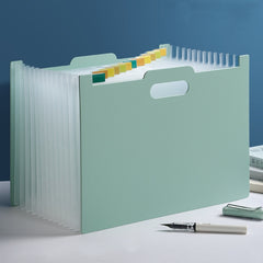 Deli  A4 Vertical Organ Bag Can Hold Test Papers And Organize Folders, Dark Blue, Light Blue, Light Green, Light Pink, Light Grey