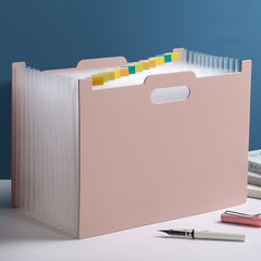 Deli  A4 Vertical Organ Bag Can Hold Test Papers And Organize Folders, Dark Blue, Light Blue, Light Green, Light Pink, Light Grey