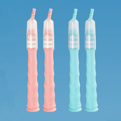 Deli F4104 2.8m PVC Bamboo Skipping Rope Student Sports Jumping Rope, Blue, Pink