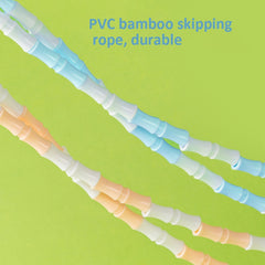 Deli F4104 2.8m PVC Bamboo Skipping Rope Student Sports Jumping Rope, Blue, Pink