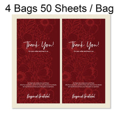 4 Bags 50 Sheets / Bag  Rectangular Stickers Gift Box Sealing Stickers, A1, A2, A3