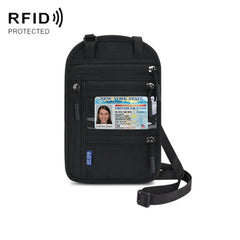 RFID Multi-Function Halter Passport Bag Certificate Protection Cover, Black, Light Grey, Dark Gray, Lake Blue, Rose Red