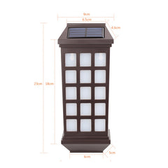 Solar Outdoor Long Panes Fence Wall Light Garden Decoration, Warm Light, White Light