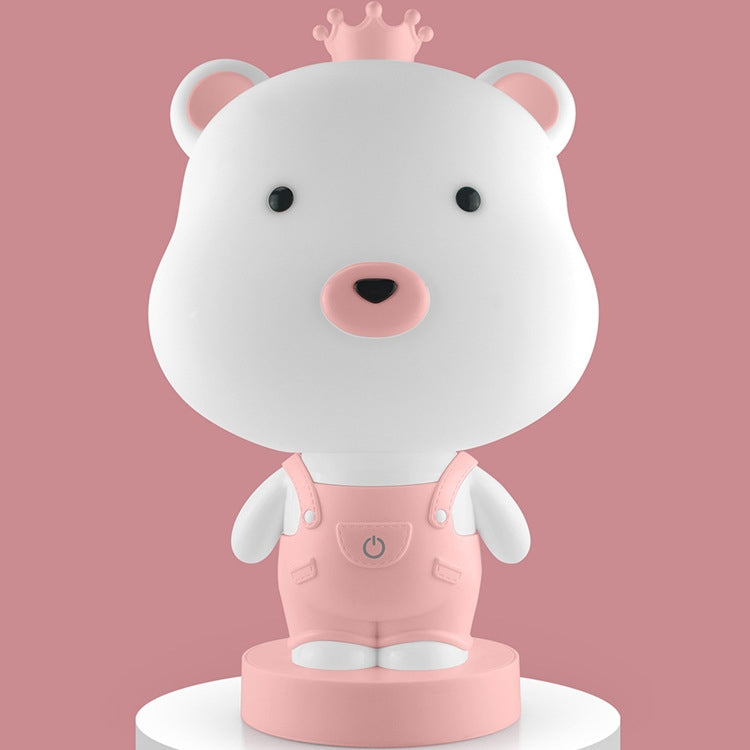 3W Cartoon Crown Pet USB Touch Control Night Light, Rabbit Pink, Rabbit Gray, Rabbit Light Blue, Bear Pink, Bear Gray, Bear Coffee, Cow Pink, Cow Coffee, Cow Green, Tiger Pink, Tiger Coffee, Tiger Green
