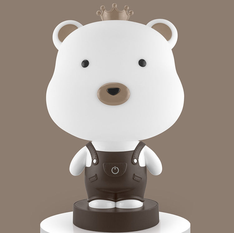 3W Cartoon Crown Pet USB Touch Control Night Light, Rabbit Pink, Rabbit Gray, Rabbit Light Blue, Bear Pink, Bear Gray, Bear Coffee, Cow Pink, Cow Coffee, Cow Green, Tiger Pink, Tiger Coffee, Tiger Green
