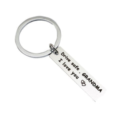 10 PCS C1010 Drive Safe Stainless Steel Tag Keychain, 10x40mm