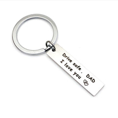 10 PCS C1010 Drive Safe Stainless Steel Tag Keychain, 10x40mm