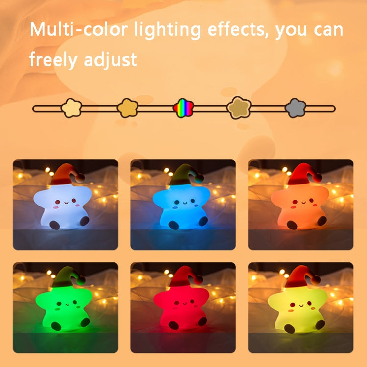 Silicone Star Colorful Bedside Night Light, Spec:, Touch Sensor, Remote Control