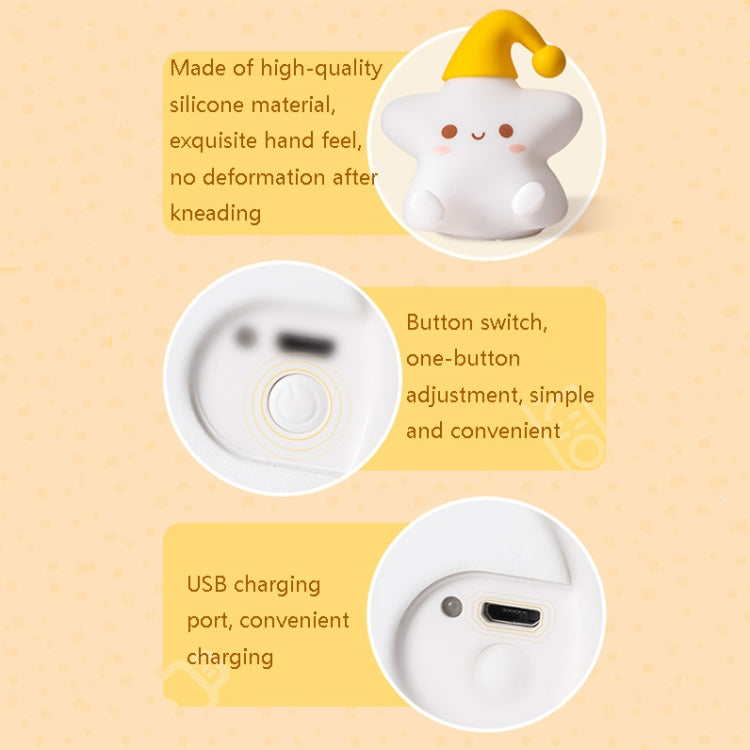 Silicone Star Colorful Bedside Night Light, Spec:, Touch Sensor, Remote Control