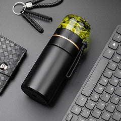 739 316 Stainless Steel Tea Glass Thermos Cup, White, Black, Gold