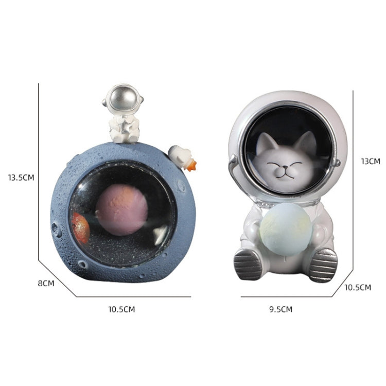 W1153 Resin Planet Night Light Home Decorations, Style:, Silver Star, Kitten Astronaut, Bear Astronaut