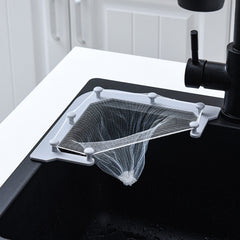 VIB-888 Kitchen Sink Triangle Hanging Net Drain Rack, Blue, Gray, White, Dark Green