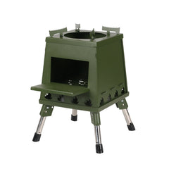 Outdoor Camping Folding Portable Barbecue Wood Stove, Size:, Small (Green), Small (Black), Small (Stainless Steel), Large (Green), Large (Black), Large (Stainless Steel)